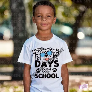 101 Days of School Shirt  Celebrate Milestones in Style! - Dalmation - Kids Heavy Cotton Tee