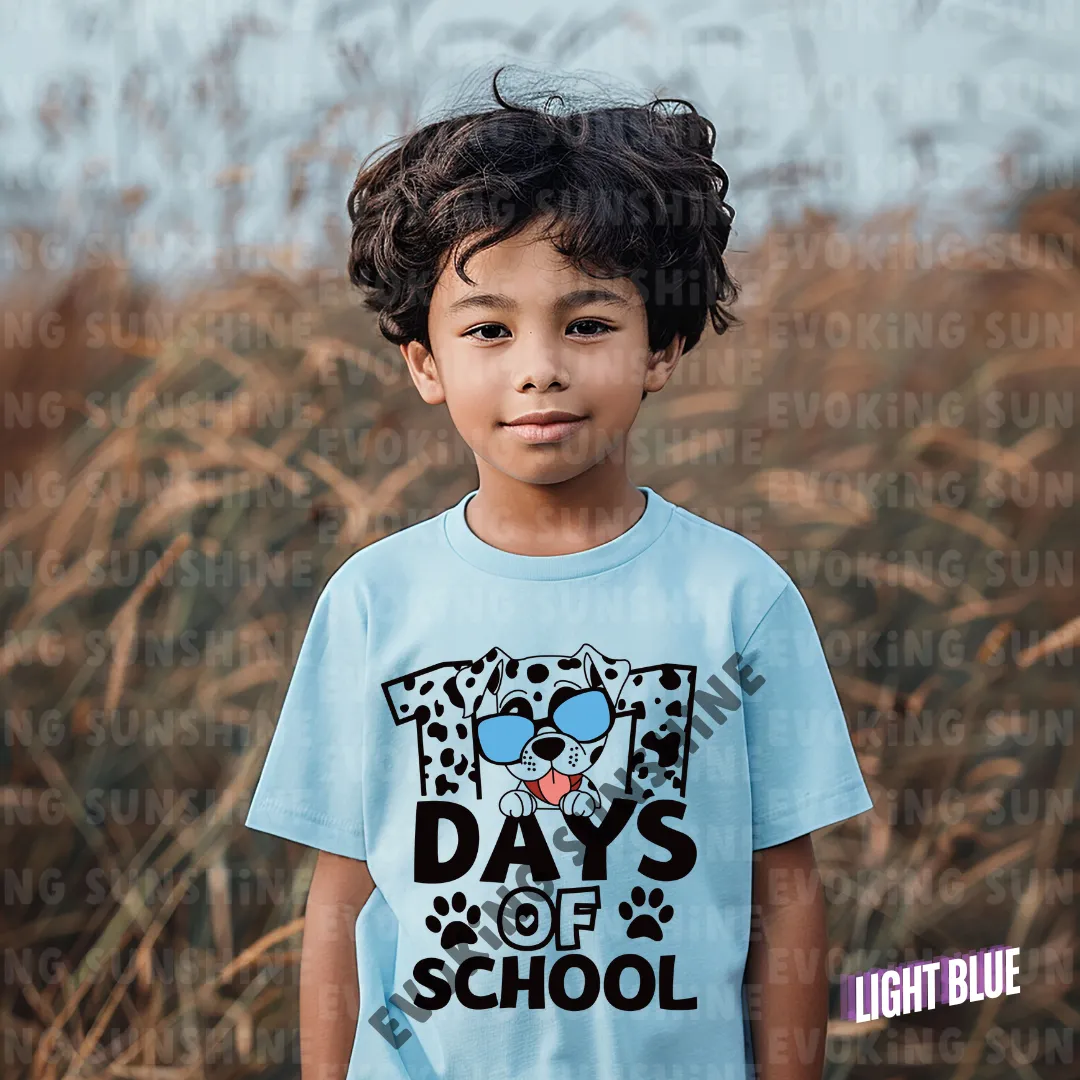 101 Days of School Shirt  Celebrate Milestones in Style! - Dalmation - Kids Heavy Cotton Tee