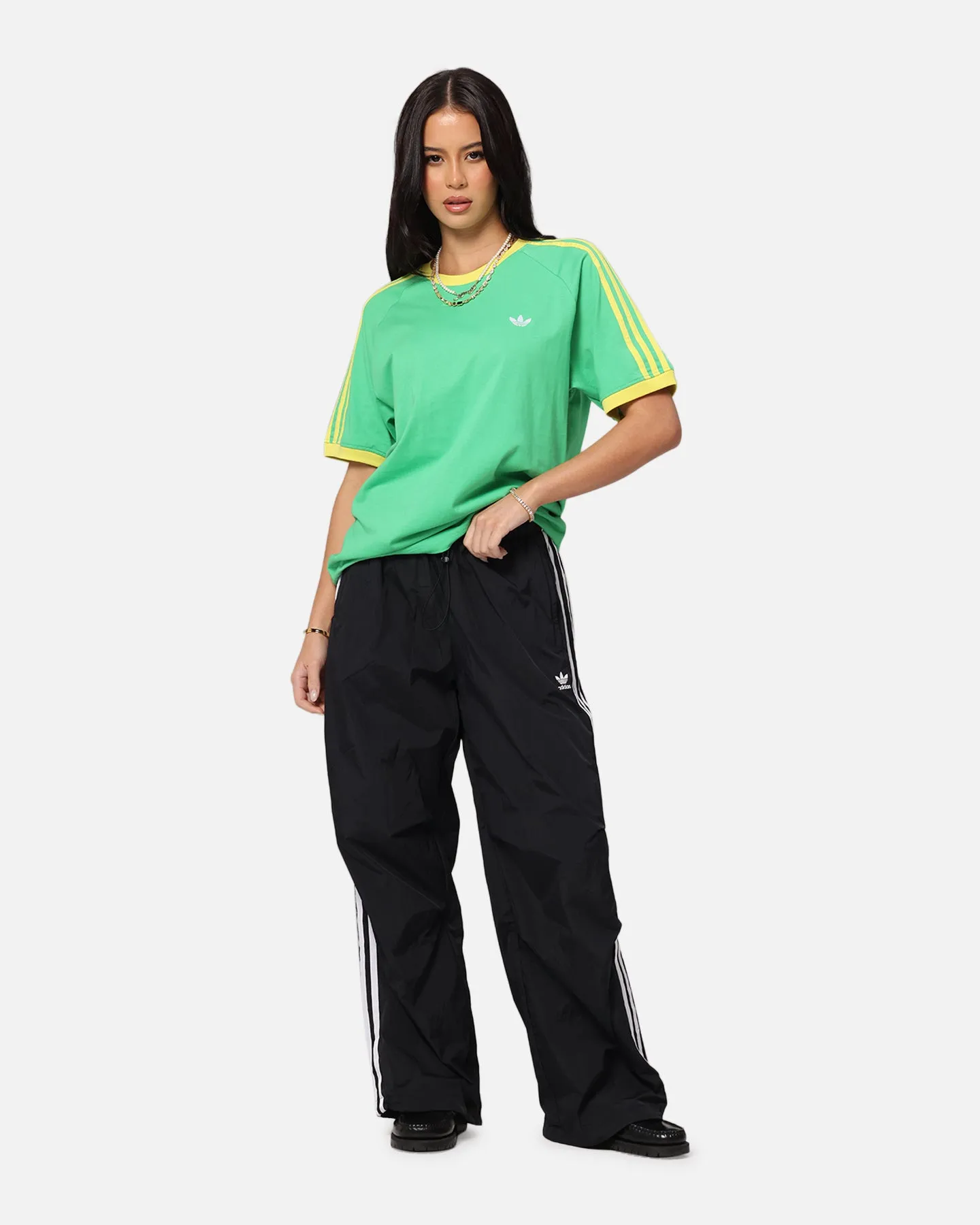 Adidas Women's 3-Stripes Parachute Pants Black