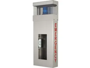 Aiphone WB-HE Wall Box with Hooded Light and EMERGENCY Lettering