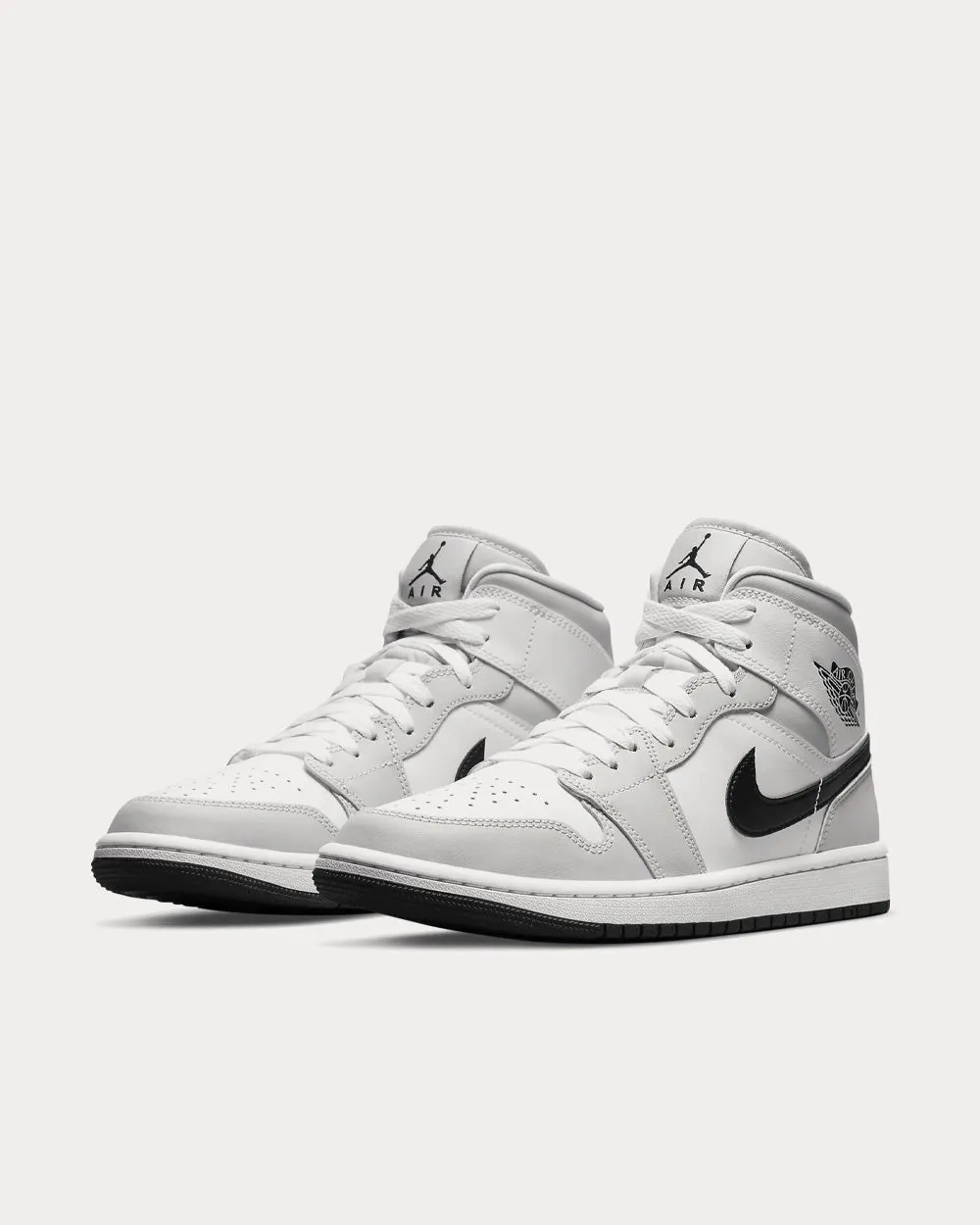 Air Jordan 1 Mid Grey Fog / White / Black Mid Top Sneakers
