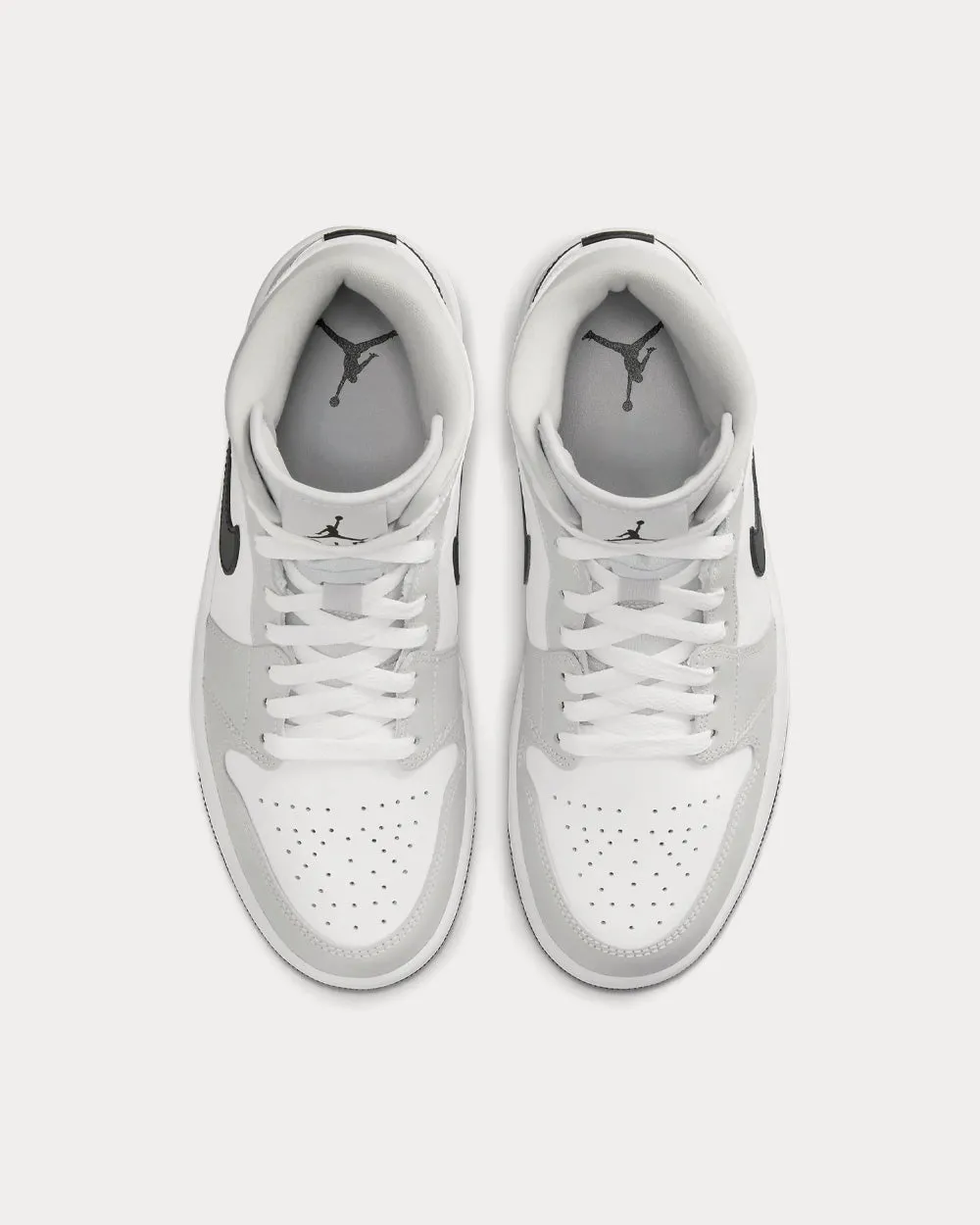 Air Jordan 1 Mid Grey Fog / White / Black Mid Top Sneakers