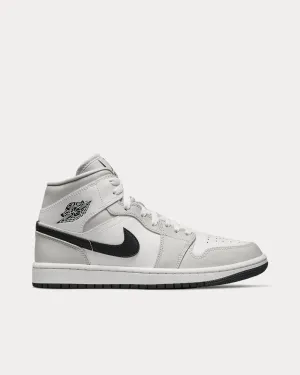 Air Jordan 1 Mid Grey Fog / White / Black Mid Top Sneakers