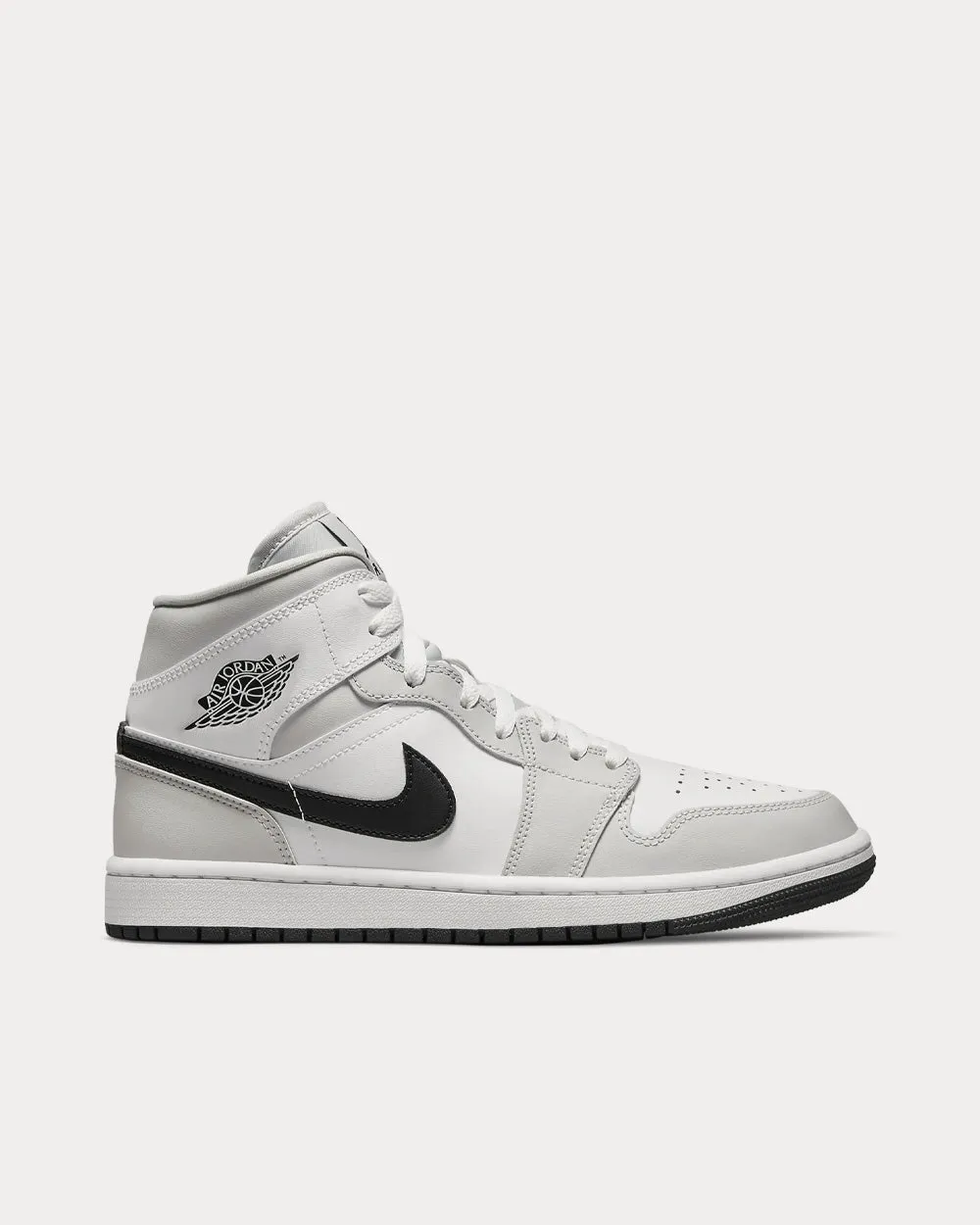Air Jordan 1 Mid Grey Fog / White / Black Mid Top Sneakers