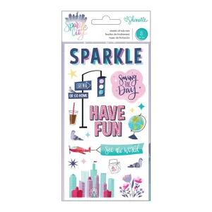 American Crafts - Shimelle Sparkle City Collection - Rub Ons*