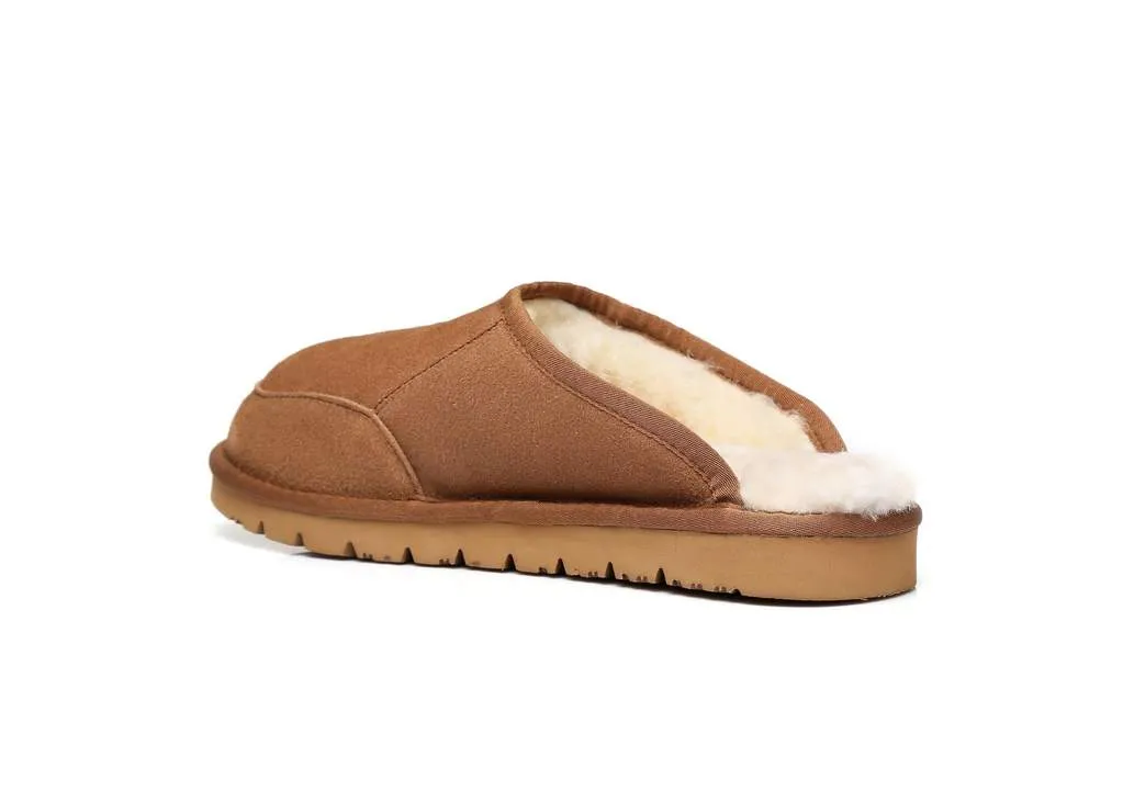 Australian Shepherd UGG® Slippers, Australian Genuine Sheepskin,Mens Bred Scuffs#15563