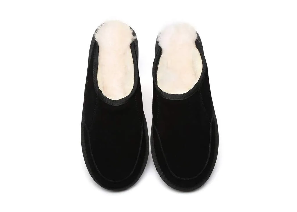 Australian Shepherd UGG® Slippers, Australian Genuine Sheepskin,Mens Bred Scuffs#15563