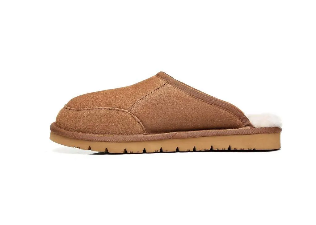 Australian Shepherd UGG® Slippers, Australian Genuine Sheepskin,Mens Bred Scuffs#15563