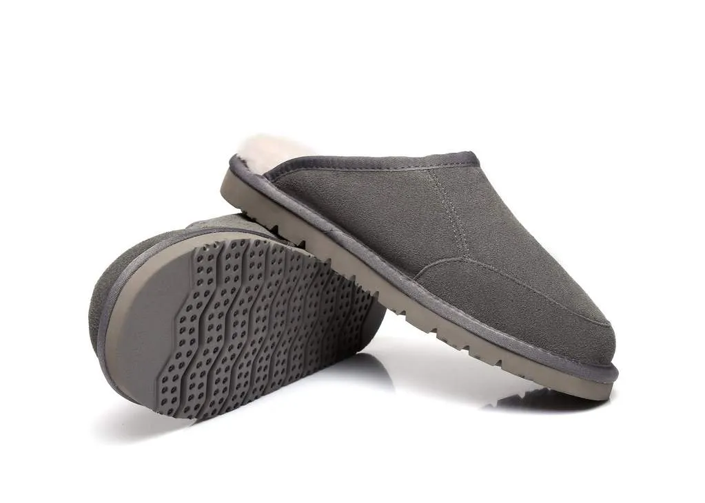 Australian Shepherd UGG® Slippers, Australian Genuine Sheepskin,Mens Bred Scuffs#15563