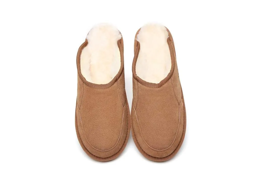 Australian Shepherd UGG® Slippers, Australian Genuine Sheepskin,Mens Bred Scuffs#15563