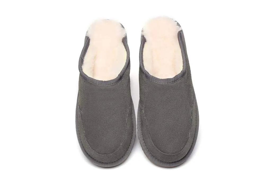 Australian Shepherd UGG® Slippers, Australian Genuine Sheepskin,Mens Bred Scuffs#15563