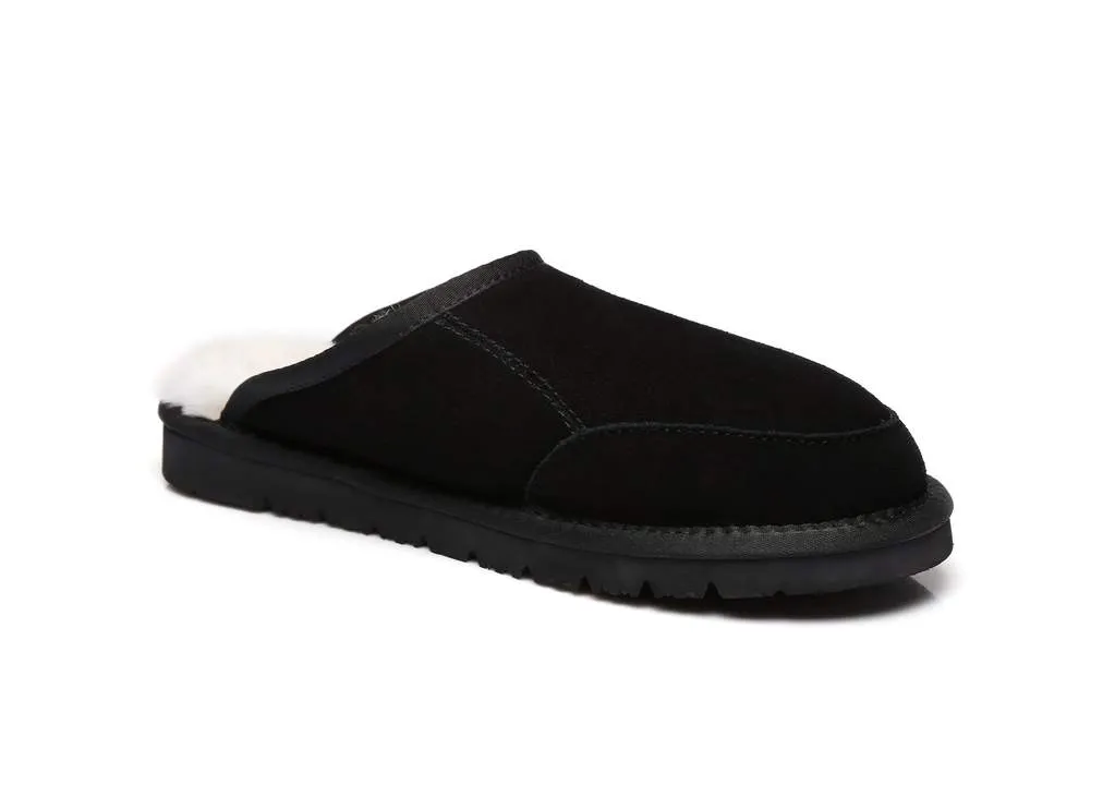 Australian Shepherd UGG® Slippers, Australian Genuine Sheepskin,Mens Bred Scuffs#15563