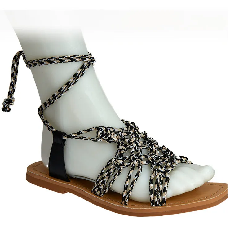 Bahama Wrap Sandal - Black Multi