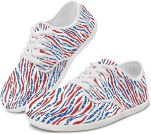 Barefoot Workout Shoes Women Comfortable Lace-Up Shoes Light Minimalist Wide Walking Shoes for Work US 6-13.5 White Sole