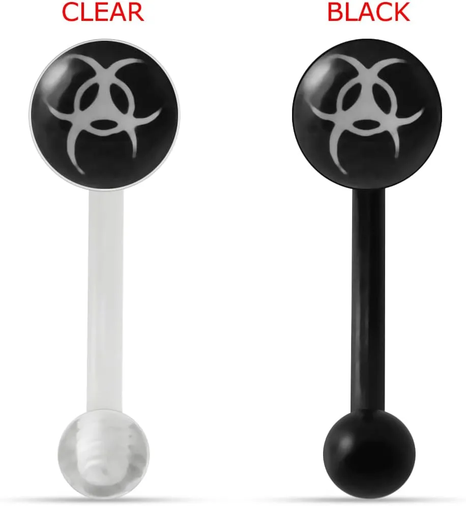 Biohazard Logo Flexible Eyebrow Ring