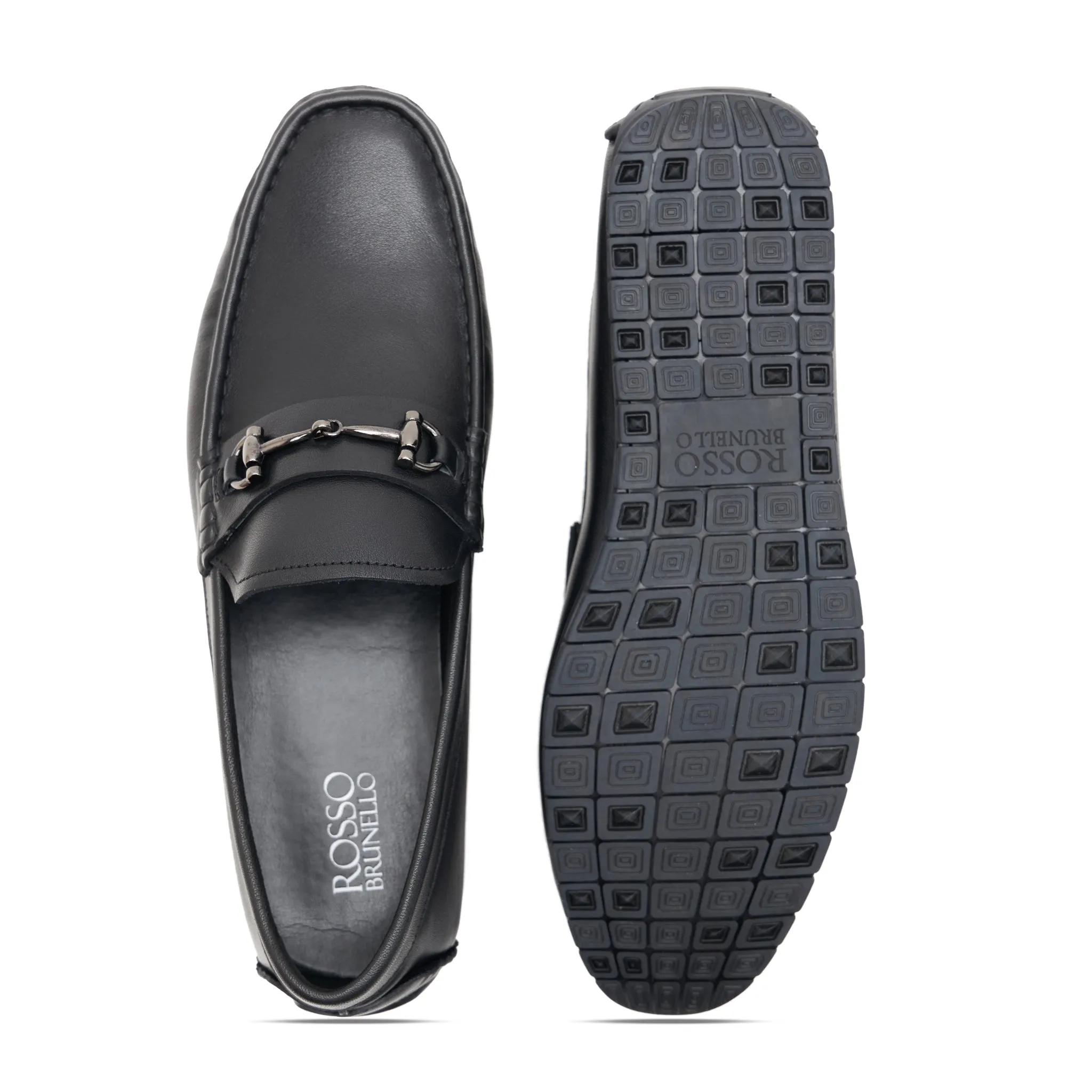 Black Leather Moccasins