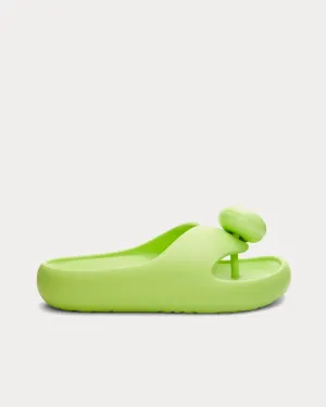 Bubble Thong Slide Light Foam Rubber Lime Slip Ons