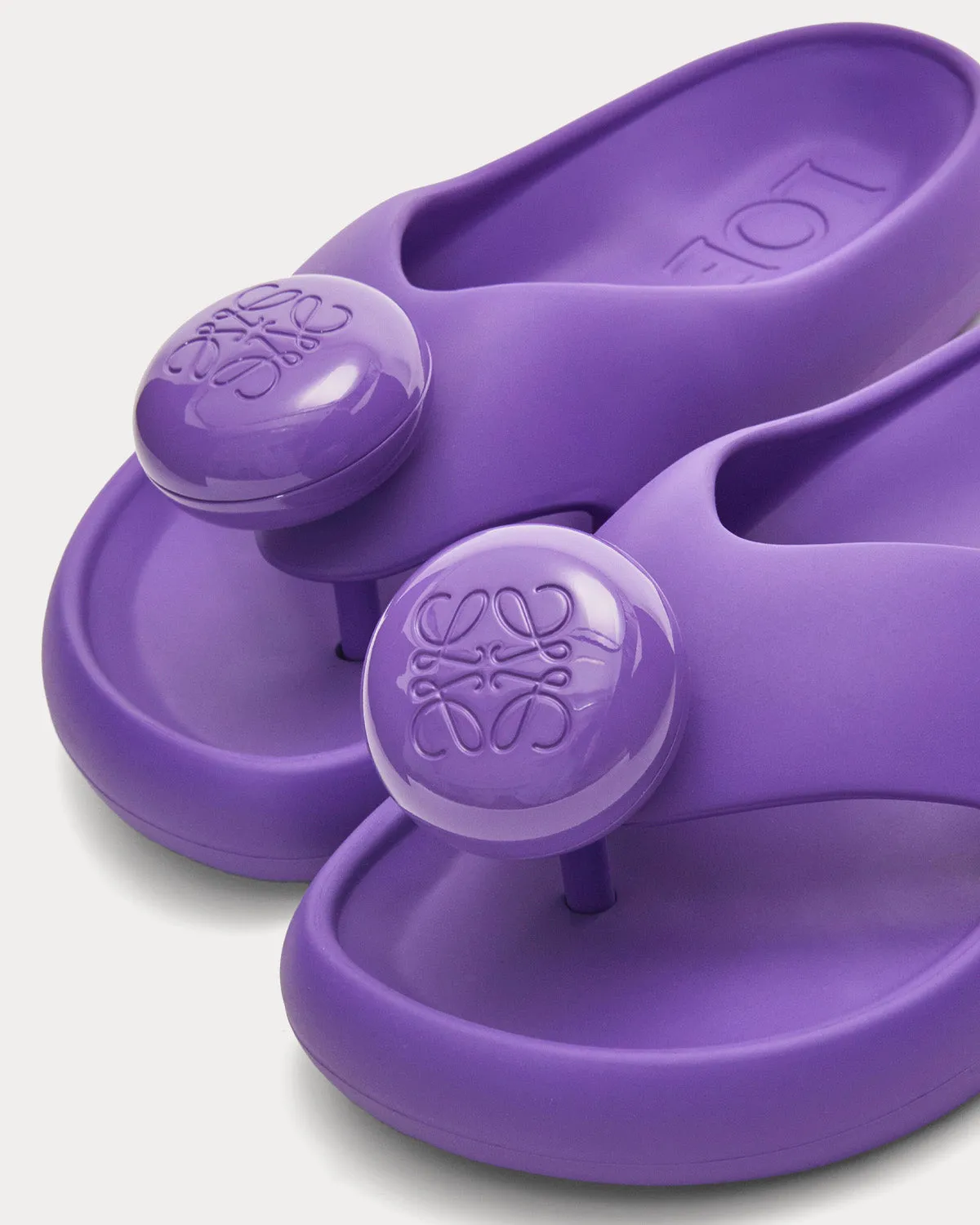 Bubble Thong Slide Light Foam Rubber Purple Slip Ons