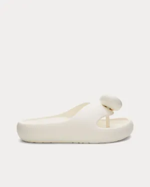 Bubble Thong Slide Light Foam Rubber White Slip Ons