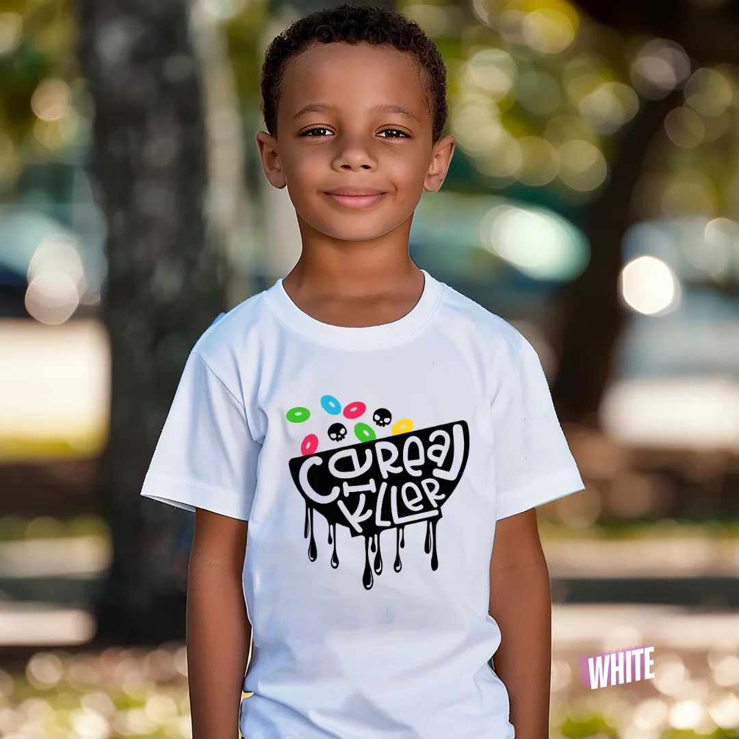 Cereal Killer Tee  Fruity Skull Edition - Halloween T-Shirt - Kids Tee