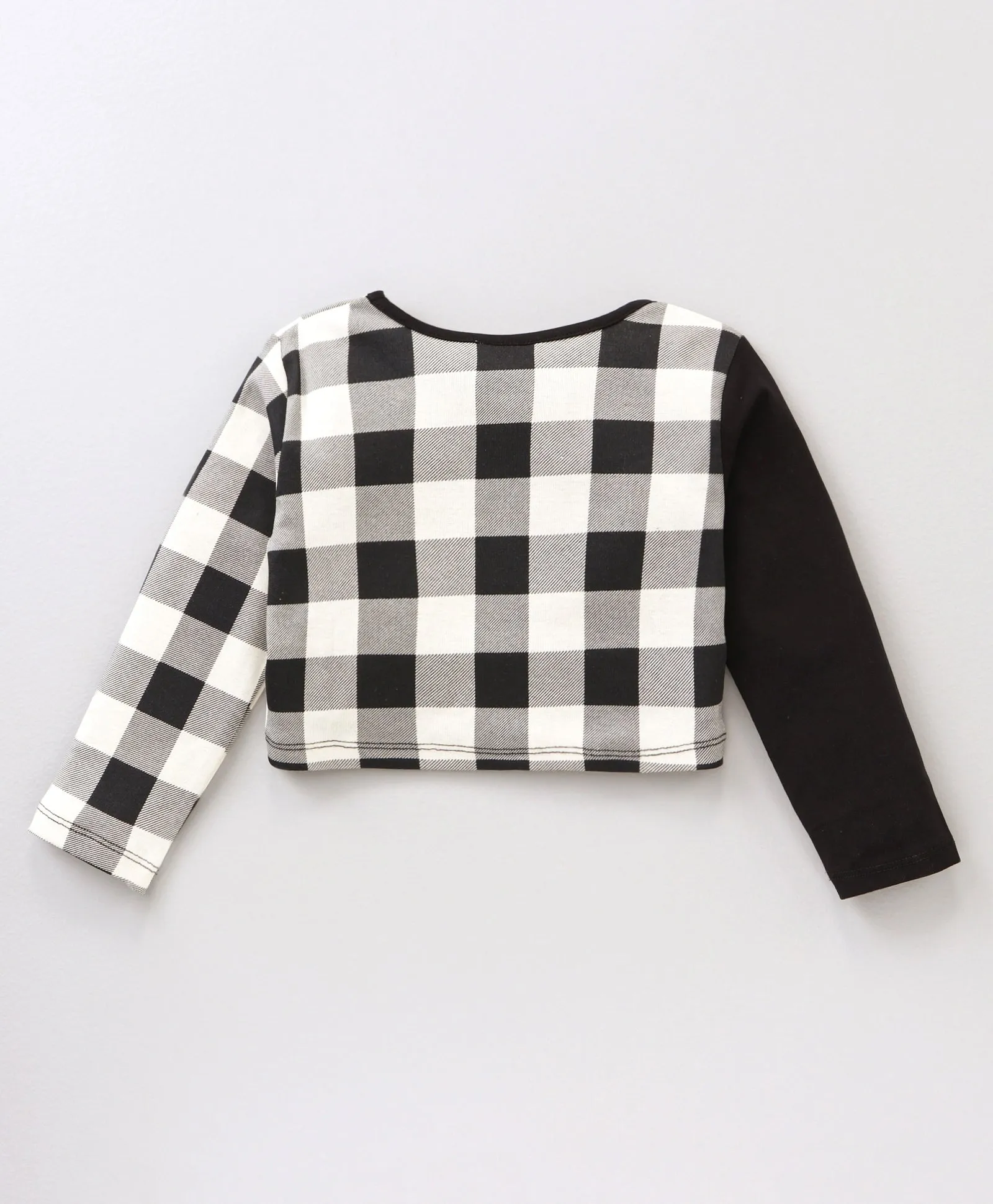 Checkered Color Block Top Leggings Set