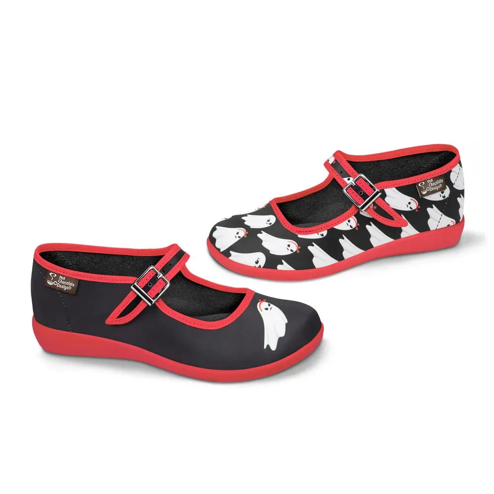 Chocolaticas® GHOST LOVE Women's Mary Jane Flat
