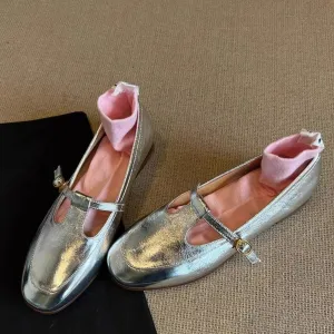 Comfortable Round Toe Flat Slip-Ons