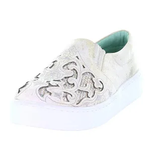 Corral Boots Women's Floral Embroidered Glitter Inlay Sneaker