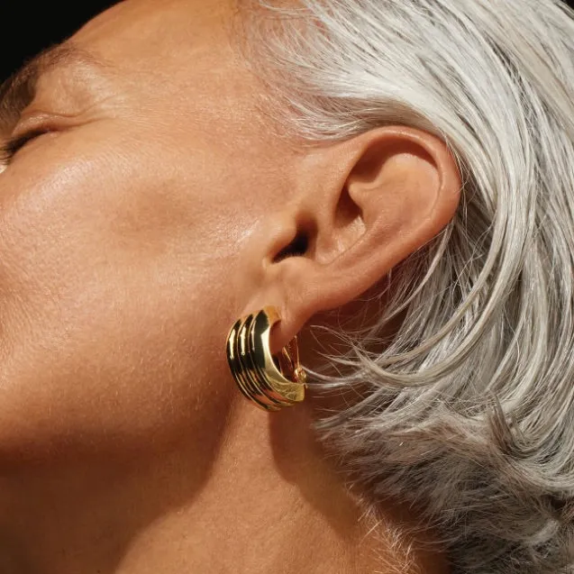 Cushion Hoops (Gold)
