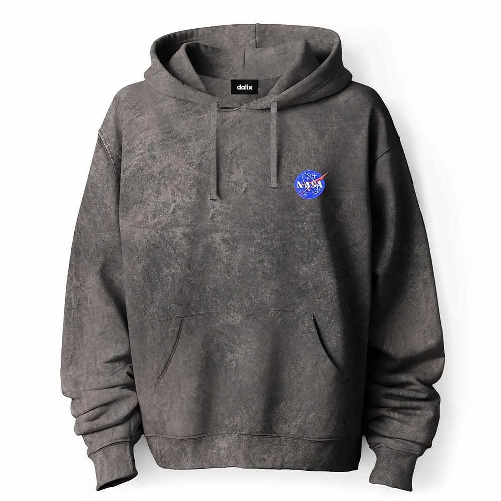 Dalix NASA Midweight Fleece Washed Hoodie