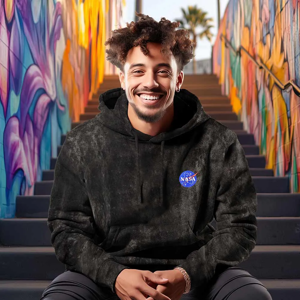 Dalix NASA Midweight Fleece Washed Hoodie