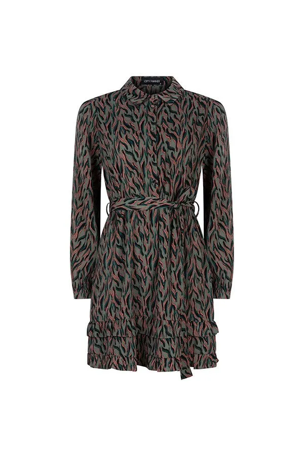 Dress Emani - Groen Dessin
