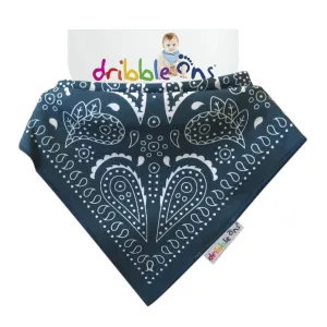 Dribble Ons Designer Print Bib (Paisley Navy)