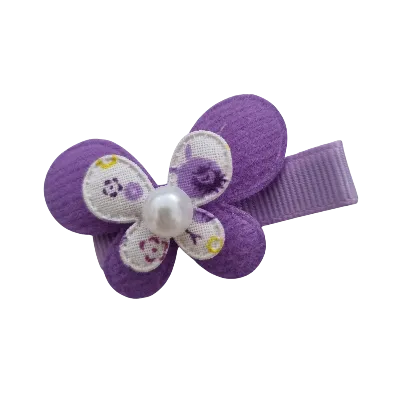 Embellished Non Slip Hair Clip - Butterfly Lavender
