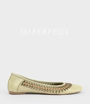 EMINA Woven Detail Ballet in Sage