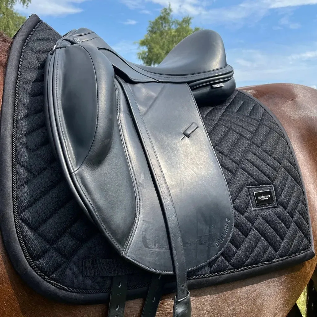 Equestrian Stockholm Dressage Saddle Pad Modern Mesh Black