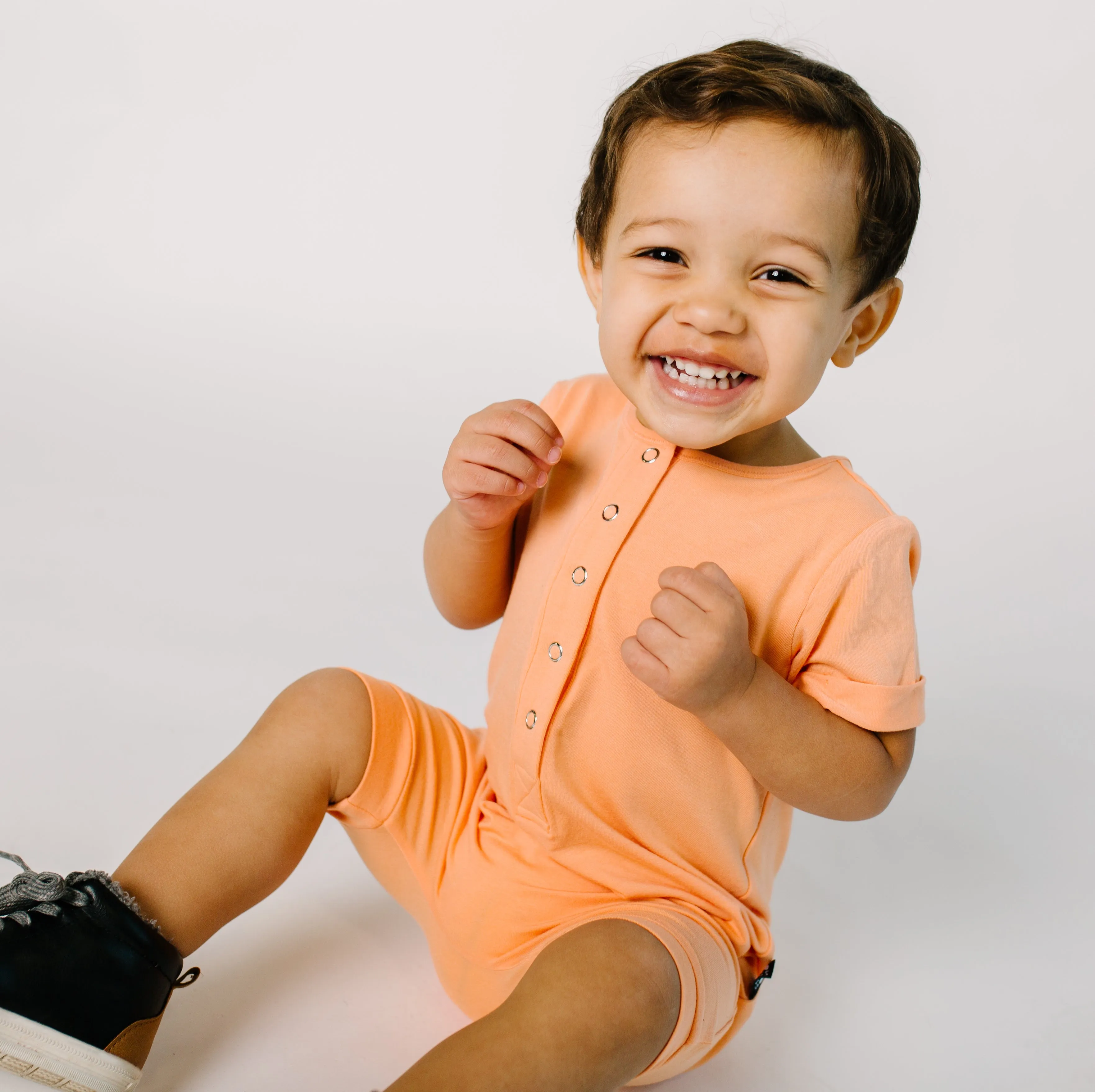 Essentials Rag Romper - 'Light Coral'
