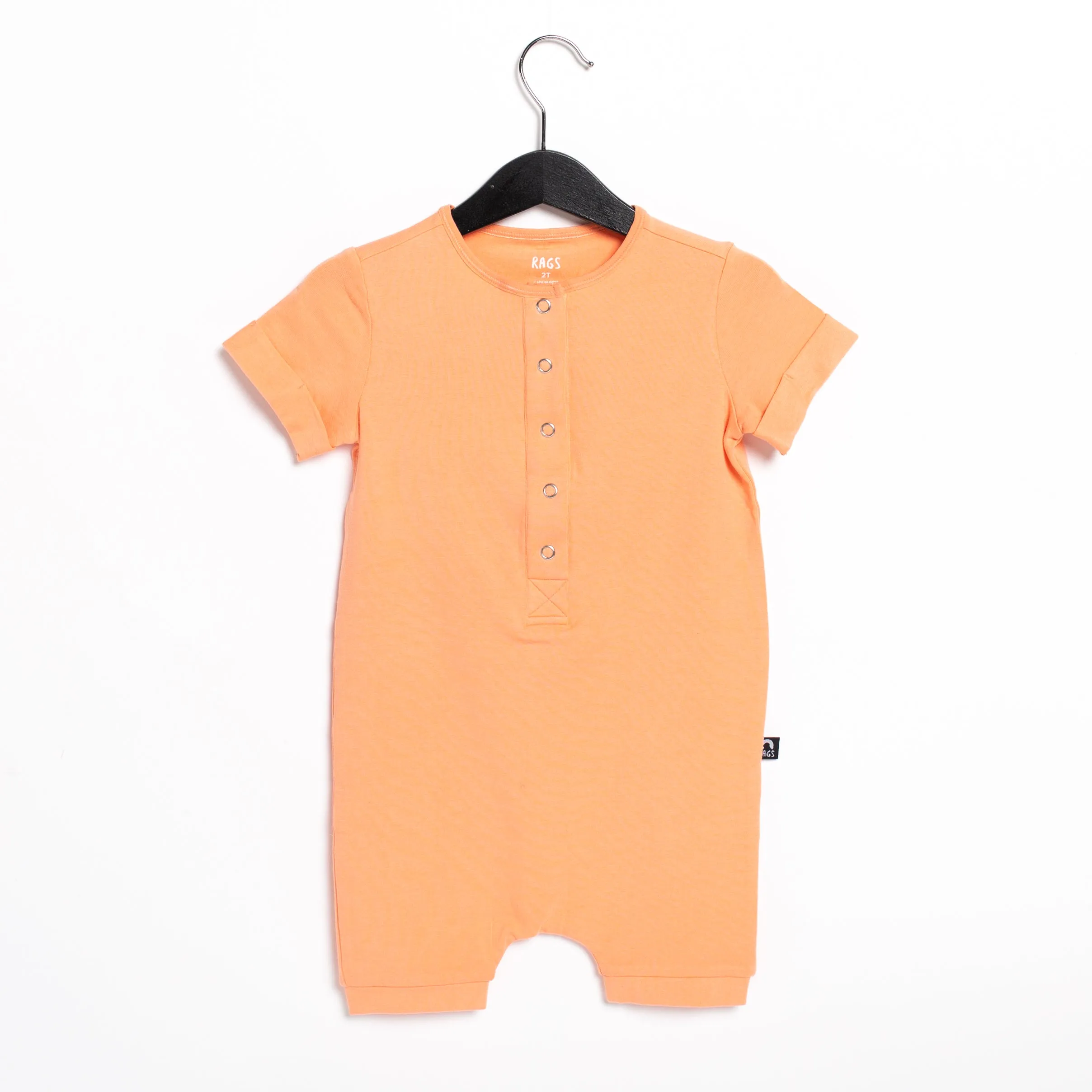 Essentials Rag Romper - 'Light Coral'