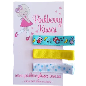 Everyday Non Slip Hair Clips - Bedtime Owls
