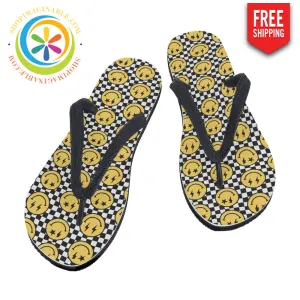 Groovy Happy Faces Men's & Ladies Flip-Flops