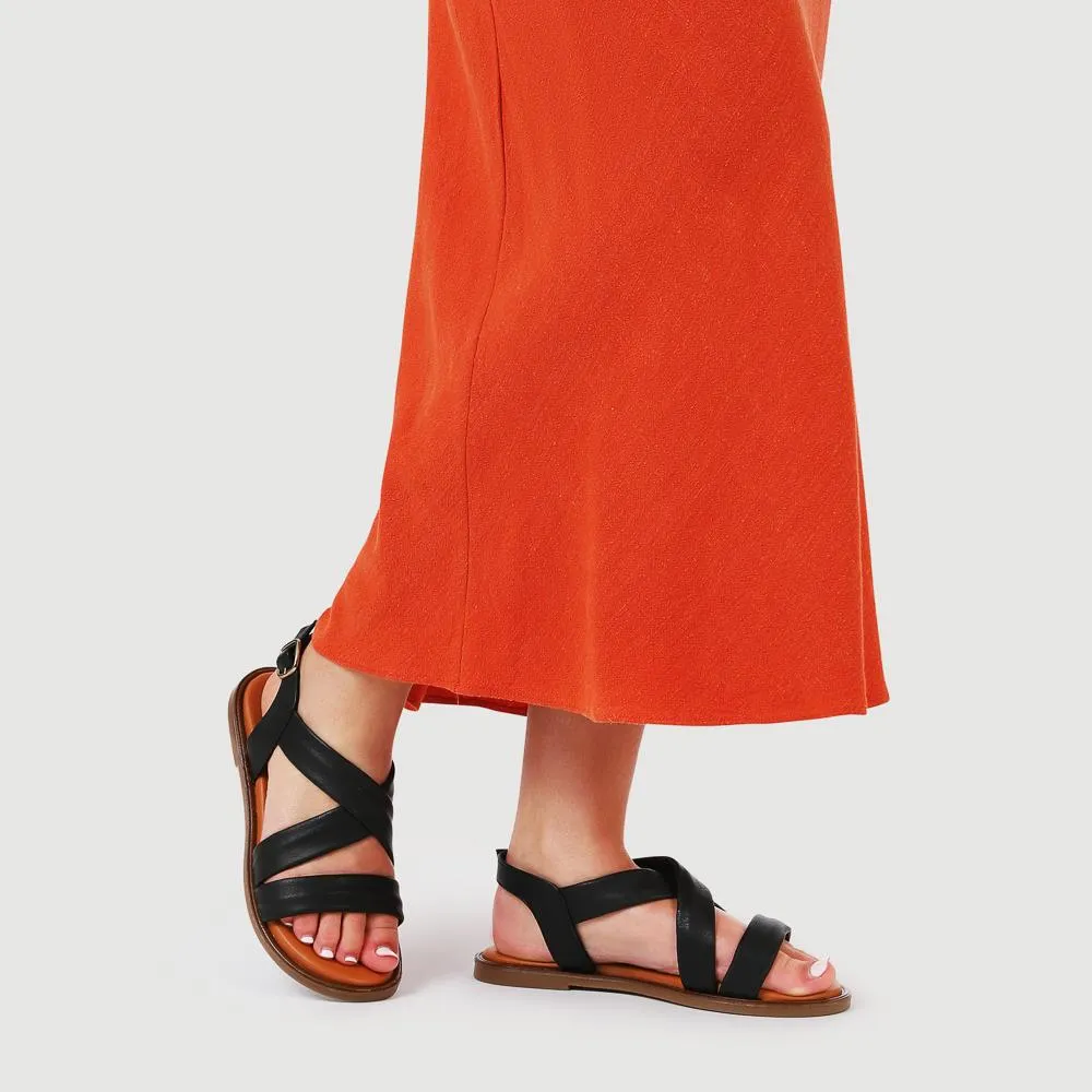 Haliwide Leather Wide-Fitting Sandals  - HALIWIDE / 327 490