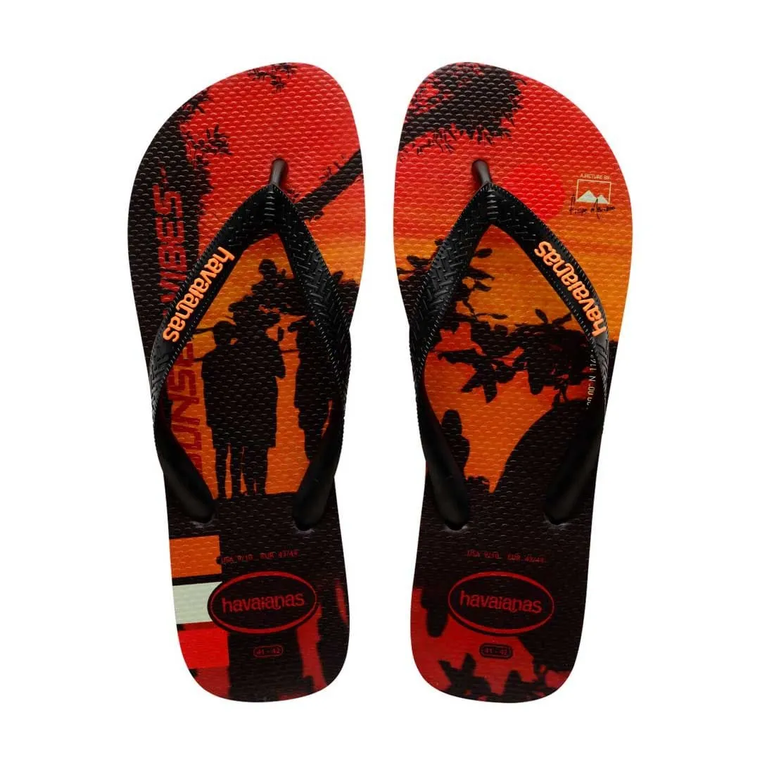 Havaianas Hype FlipFlops Black/Begonia Orange