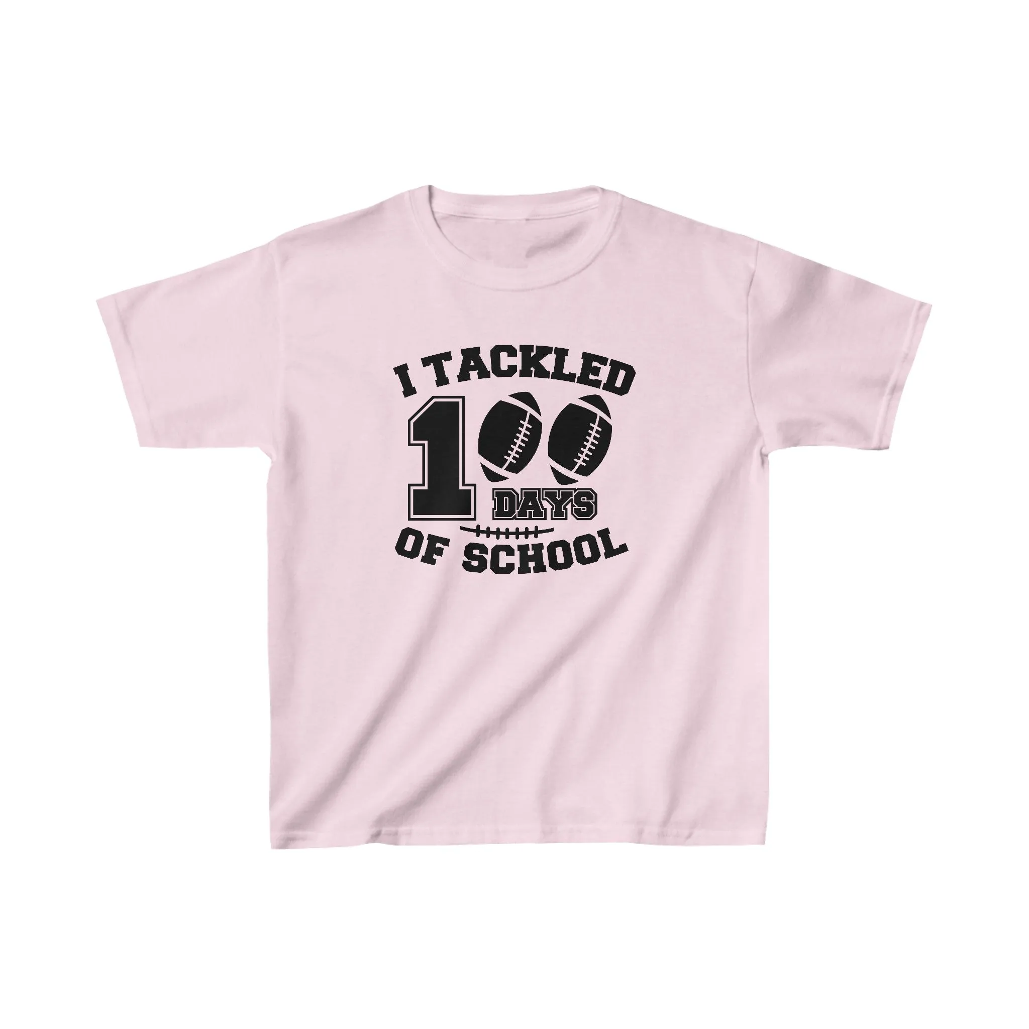 I Tackled 100 Days of School, 100 Day of School Football T-Shirt, School Spirt, Youth shirt