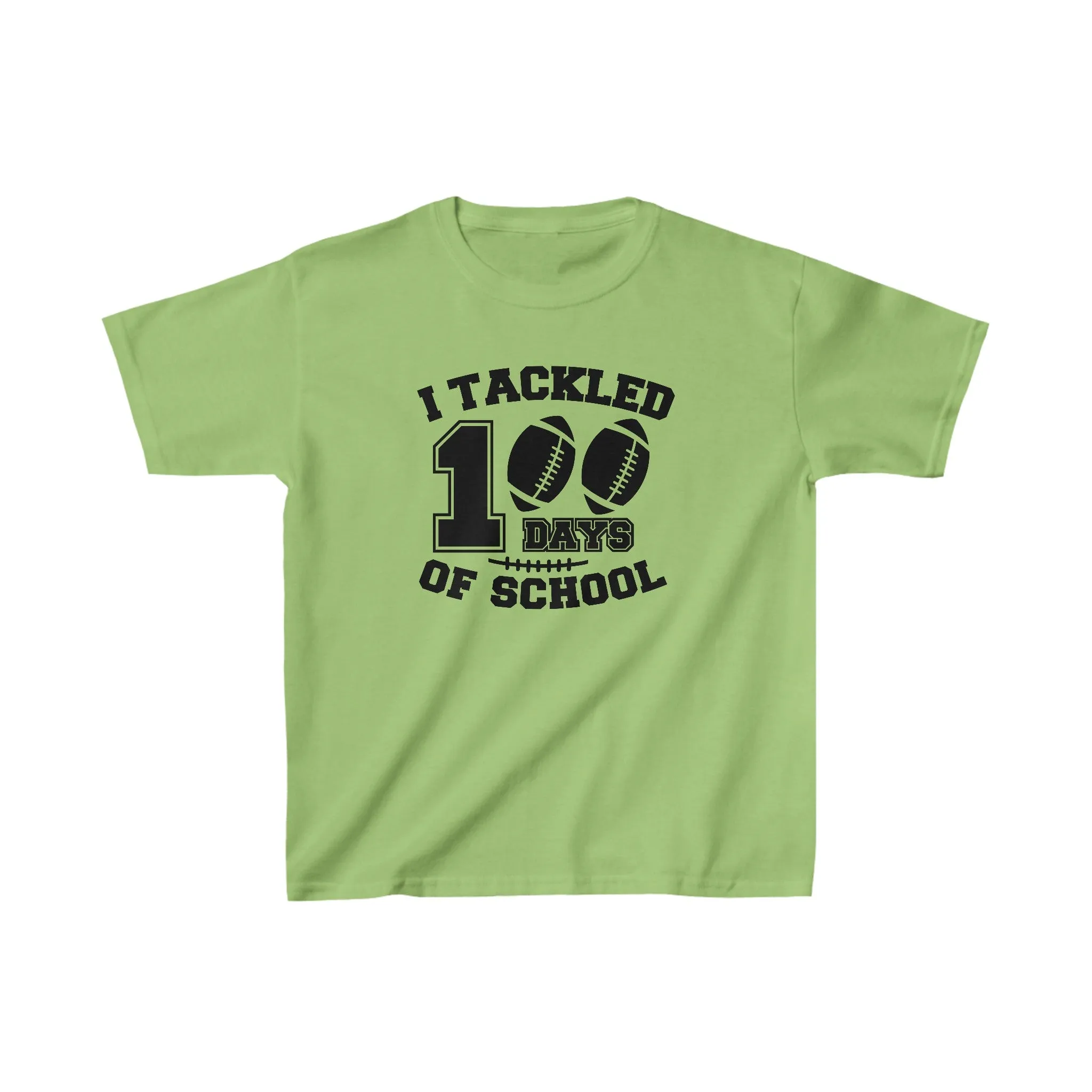 I Tackled 100 Days of School, 100 Day of School Football T-Shirt, School Spirt, Youth shirt