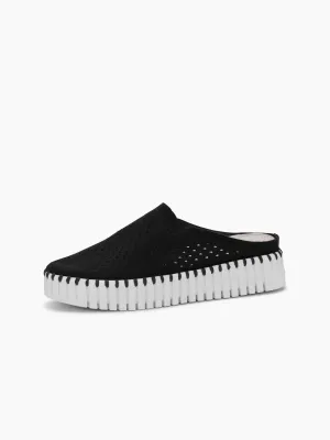 ILSE JACOBSEN BLACK TULIP PERFORATED PLATFORM SLIDER