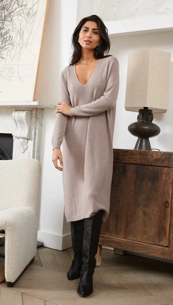 IVY KNITTED DRESS - SMOKE
