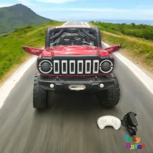 Joop Battery Operated Jeep for Kids Ride on Toy, Kids Car with Music & Light, Electric Car for Kids, Red
