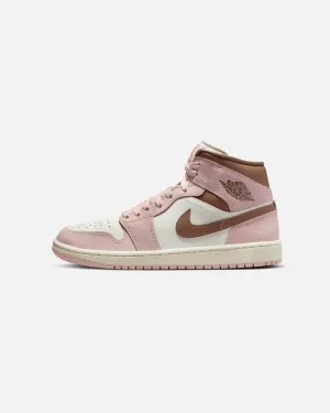 Jordan Women's Air Jordan 1 Mid "Neapolitan" Pink Oxford/Archaeo Brown