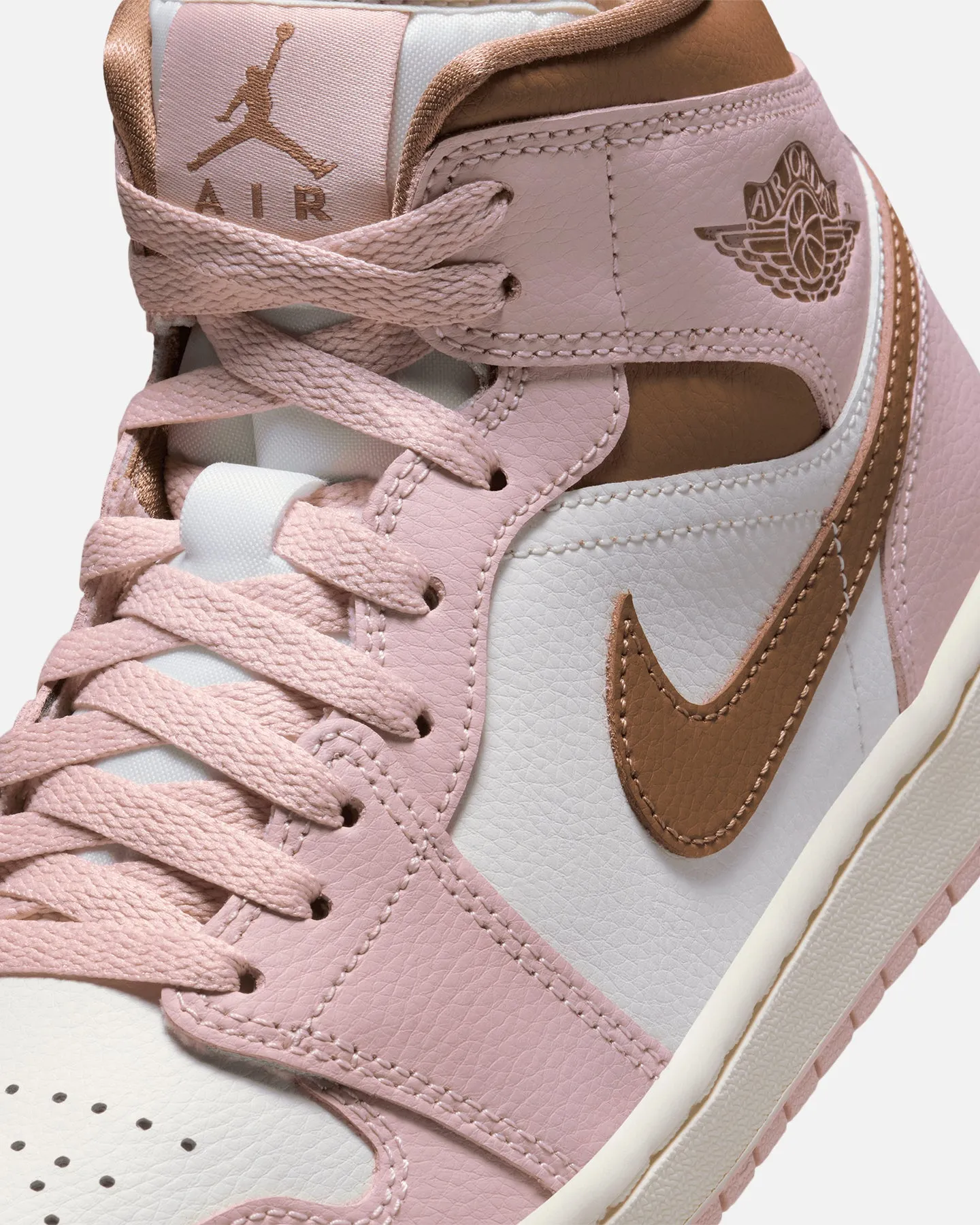 Jordan Women's Air Jordan 1 Mid "Neapolitan" Pink Oxford/Archaeo Brown