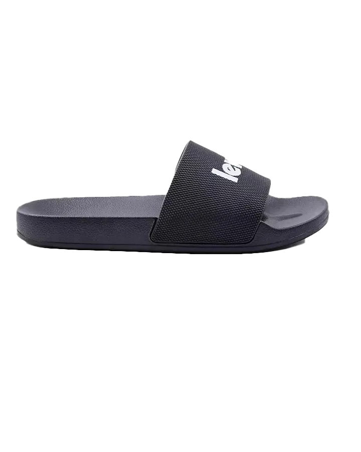 June Poster Flip Flops in Full Black